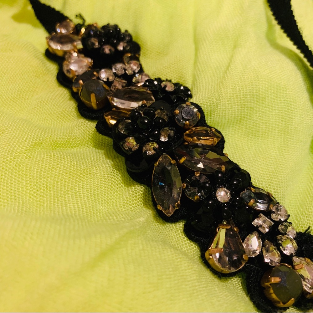 Jcrew black jeweled bracelet